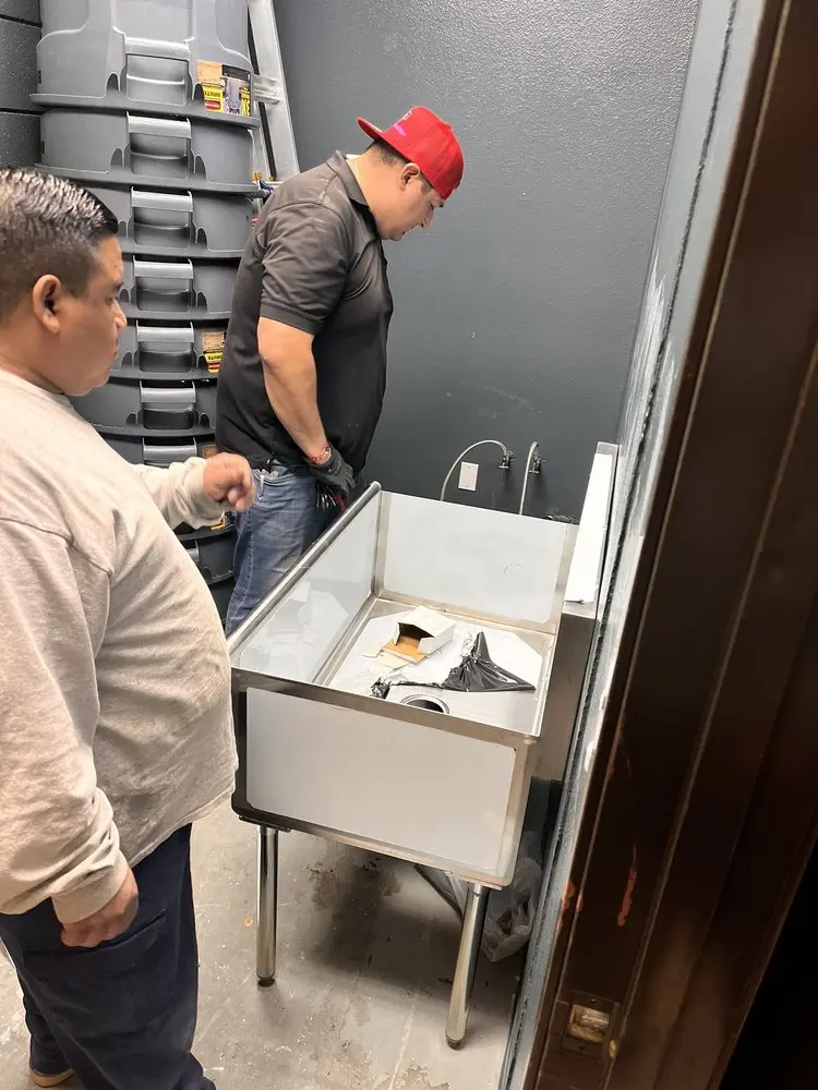 Commercial plumbing and sink installation in Litchfield